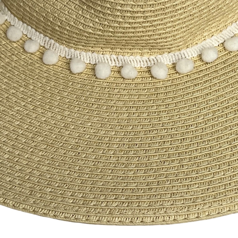 West Loop Women’s Sun Hat With Pom-Pom Trimmed Band One Size Fits Most NWT - Picture 3 of 7